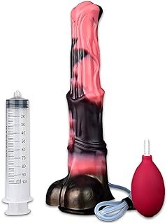 12inch Realistic Squirting Horse Dildo, Super Long Fantasy Dildo Huge Thick Dildo Anal Sex Toy with Suction Cup, Big Silic...