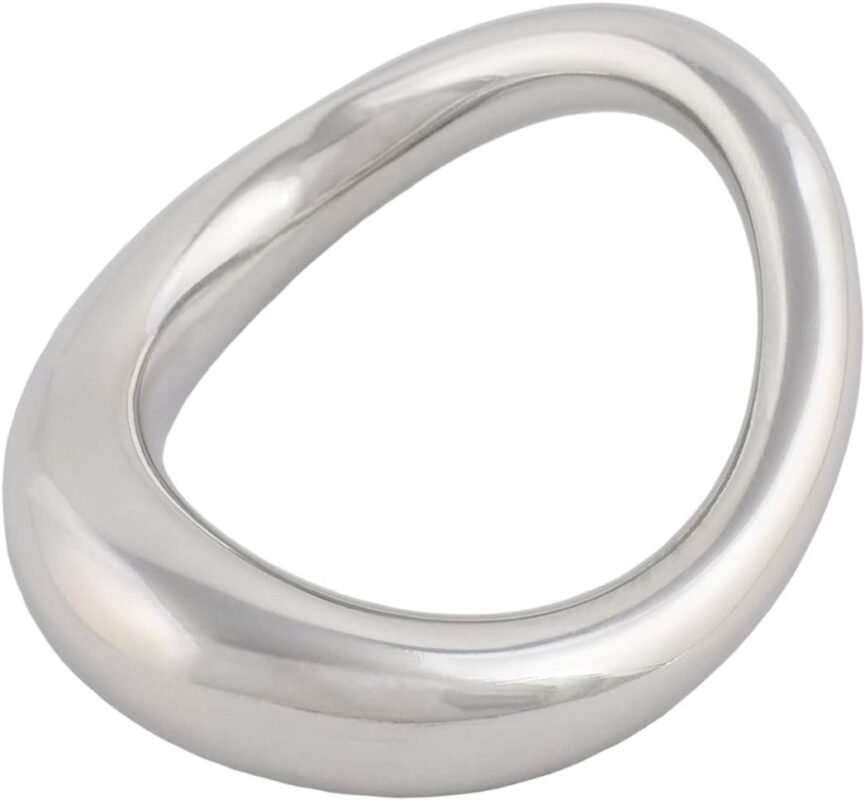 image of Metal and Silicone Cock Ring :sex toys for couples 2024